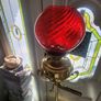 Beautiful heavy brass telescopic working oil lamp. Image 2