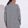Mono Houndstooth Print Tweed Shacket Image 7