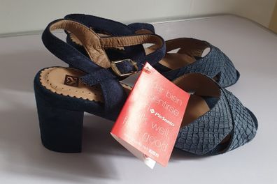 PieSanto Ladies Blue Sandals Leather & Suede New With Box Size UK2 EU35 CAN POST
