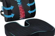 Office Chair Cushion and Lumbar Support Cushion, Back Support for Office Chair, Non-Slip Seat Cushion &amp; Back Pillow for Sitting Breathable Chair Cushion for Gaming, Home &amp; Wheelchair