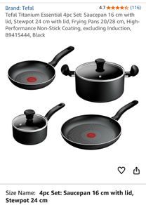 Tefal Titanium 4pc Kitchen Set