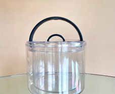 Vintage 80's Bodum Designer Double Wall Ice Bucket, Danish, Acrylic, "Shiro"