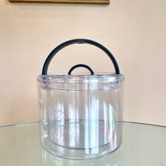 Vintage 80's Bodum Designer Double Wall Ice Bucket, Danish, Acrylic, "Shiro"