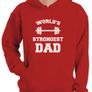 Fathers Day Worlds Strongest Dad Gift Idea Gym Bodybuilder Hoodie black Image 4