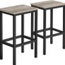 _Set of 2 Bar Stools Kitchen Chairs Kitchen Living Room Dining Room Image 5