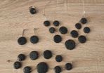 Lava stone jewelry set of necklace, bracelet, earrings and ring