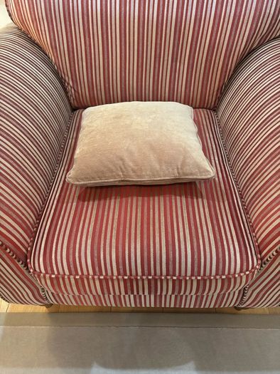 2 elegant fabric armchairs