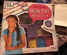 BNIB make your own neon text bracelets
