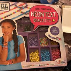 BNIB make your own neon text bracelets