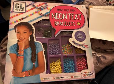 BNIB make your own neon text bracelets