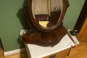 Victorian oval  mirror