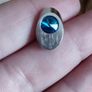 Vintage Tie Clip with Blue Crystal. Image 3