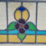 Antique leaded stained-glass panel in the Art Nouveau style. Image 4