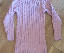 US Polo Association Crew Neck Cable Knit Dress Age 9 to 10 years