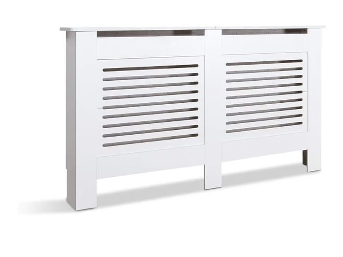 Cabinet MDF Horizontal Modern Design White Decorative for Living Room Bedroom L 152cm