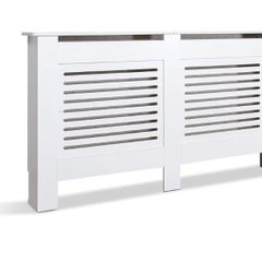 Cabinet MDF Horizontal Modern Design White Decorative for Living Room Bedroom L 152cm