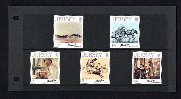 1986 Jersey The 100th Anniversary of the Birth of Edmond Blampieds Commemorative Stamps Presentation Pack