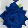 Realistic Navy Extravagant Rose with Raffia Woven Stud Earrings Image 6