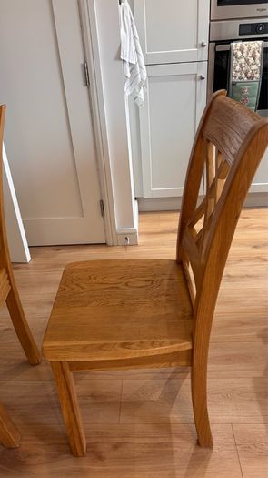 Solid Oak Dining Chairs set of 2