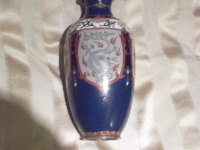 a lovely antique chinese or japanese  cloisonne vase