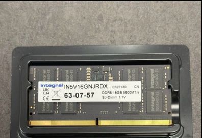 16GB DDR5 5600MHz RAM Integral sodimm