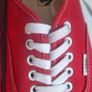 Mens. Red Vans Authentic Trainers Image 4