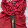 Pink vanilla dark red ruched mini halter dress Image 6