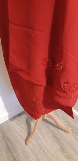 Red Embellished Beaded Wrap by John Rocha