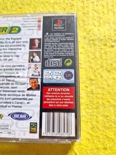 Actua Soccer 2 PlayStation1 Ps1 PlayStation2 Ps2 games Original