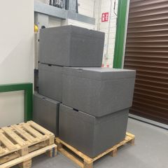 Large styrofoam storage boxes