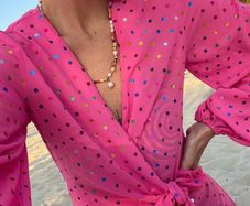 never fully dressed rainbow wrap dress