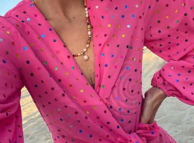 never fully dressed rainbow wrap dress
