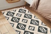 Bedroom Rug, Boho Hand Woven Runner Rug with Tufted Machine Washable Area Rugs Absorbent Runner (MULTIPLE SIZES)