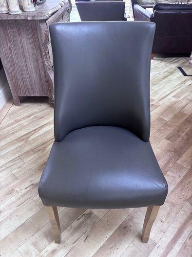 Millie Dining Chair Faux Leather x 8 in Grey