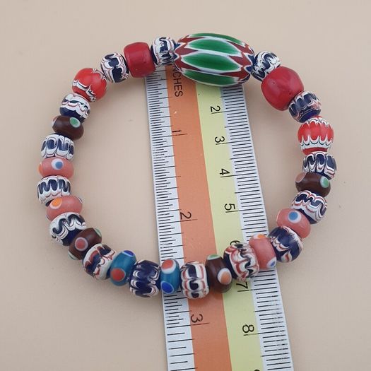 Vintage Venetian Style mix Glass Bead Bracelet