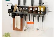 BRAND NEW Kitchen Organizer Wall-mounted Spices Space Shelf Aluminum Multifunction Organizer Rack for Spice