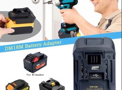 Adapter Converter DM18M Battery Adapter for DEWALT DCB200 DCB205 20V Lithium to MAKITA BL1830