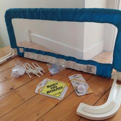 Bed safety rail and other safety assortment