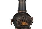 1.36m Tall Chimenea Patio Fire Pit Chiminea Garden Fireplace stove Decorative   with Spark Guard, Poker, Fire Grate, Draft Flap, Garden Fireplace Cast Iron, Steel, Bronze