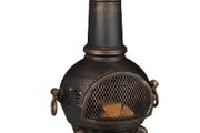 1.36m Tall Chimenea Patio Fire Pit Chiminea Garden Fireplace stove Decorative   with Spark Guard, Poker, Fire Grate, Draft Flap, Garden Fireplace Cast Iron, Steel, Bronze