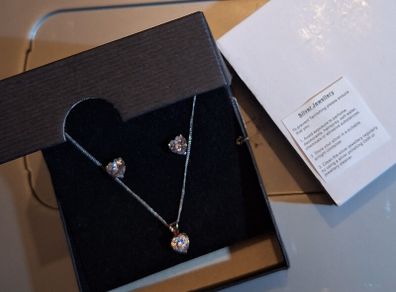 Elizabeth Duke pendant and earrings set