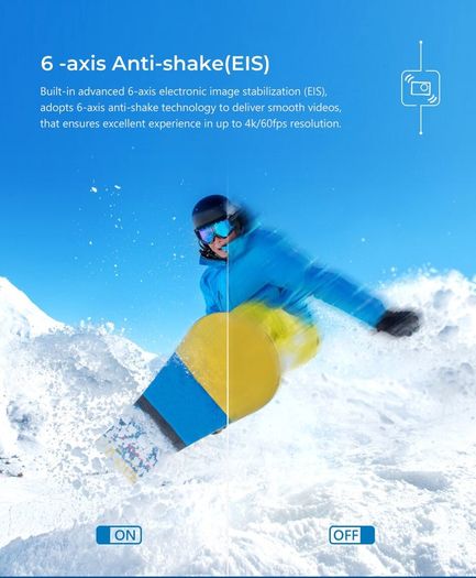 Action Camera K80 4K Dual Screen WiFi 5m Body Waterproof 60FPS 20MP 2.0 Touch LCD EIS Remote Control 4X Zoom Sports Cam