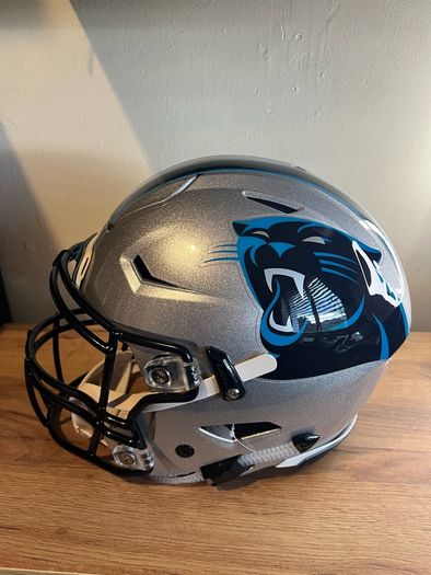 Christian McCaffery signed NFL Carolina Panthers Helmet