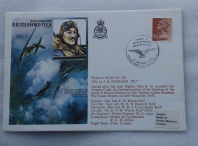 Great Britain Stamps : Wing Commander - Robert Roland Stanford Tuck , DSO, DFC - Flown Cover - 1978