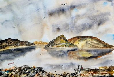 eagles nest Killarney watercolour