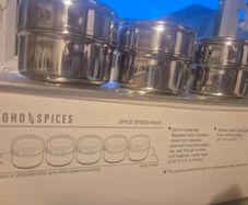 Brand New Soho Spices Stainless Steel Magnetic Spice Speed Rack (5 Piece Set)