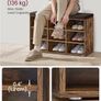 New 9 Compartment Shoe Bench With Padded Stool (Rustic brown) FREE P&P Image 5
