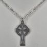 Vintage Sterling Silver Celtic Cross Pendant Necklace Image 2