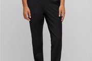 HUGO BOSS Men's Suit Trousers, Hesten 224E1X, Black, Size EU 54 / XL