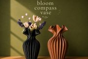 Bloom Compass Vase - 3D Printed Decorative Vase